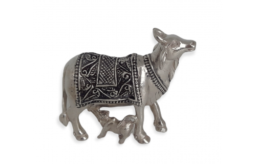 Silver Cow - Antique 2.5 inches