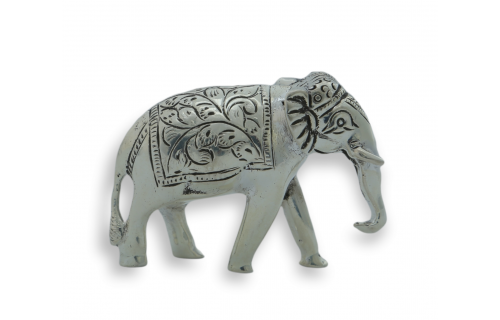 Silver Elephant - Antique Trunk Down 1.75 inches